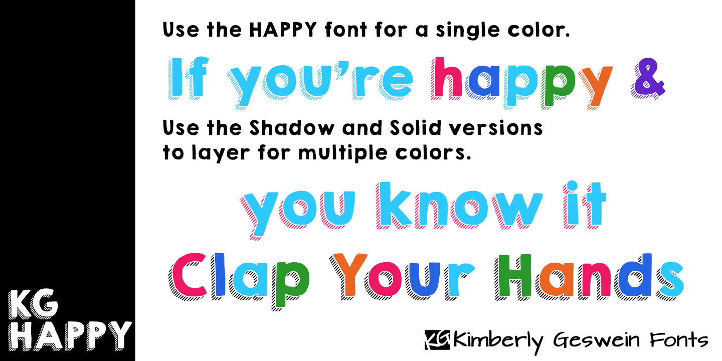 Example font KG HAPPY #2